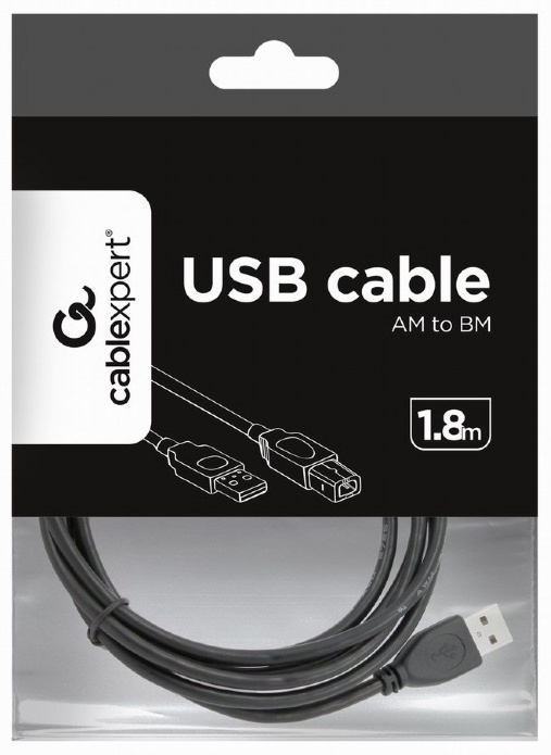 Кабель Cablexpert USB 2.0 A - USB 2.0 B 1.8 м CCP-USB2-AMBM-6