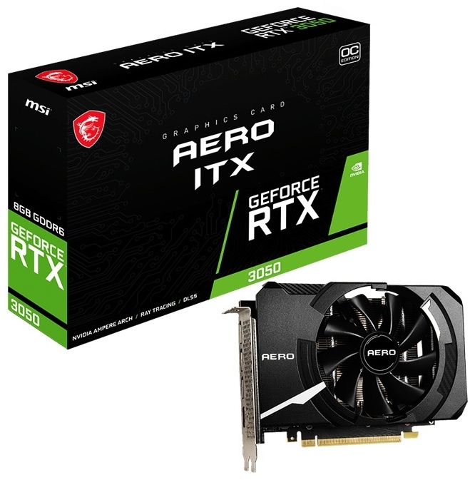 MSI GeForce RTX 3050 AERO ITX OC 8 ГБ