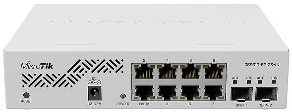 Коммутатор MikroTik CSS610-8G-2S+IN