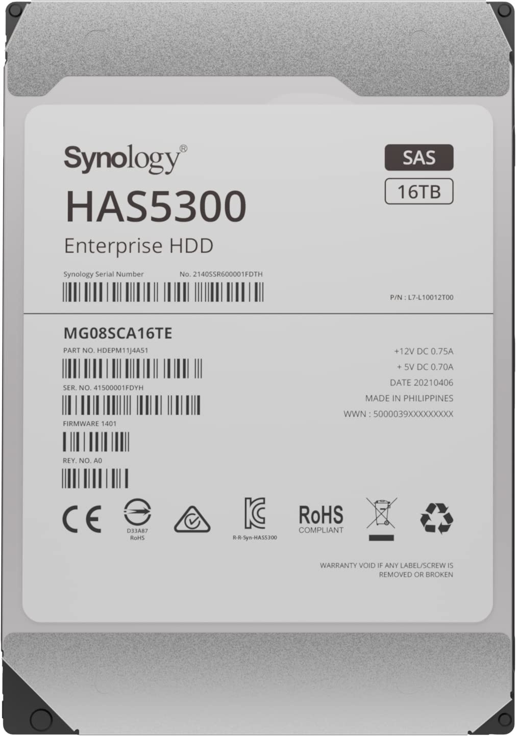 HDD Synology HAS5300-16T 16000 ГБ