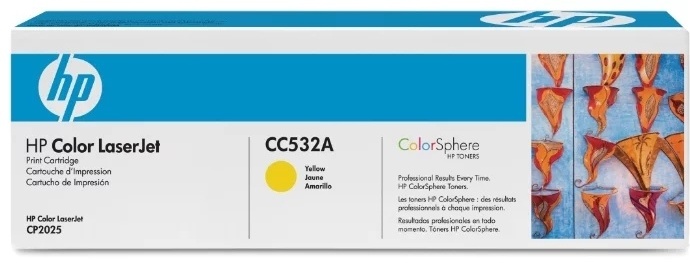 HP CC532A желтый