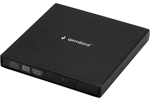 Оптический привод Gembird DVD-USB-02R, черный