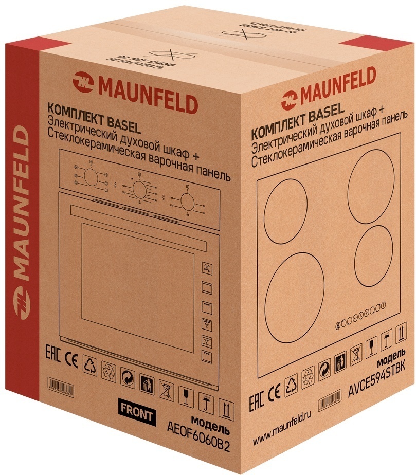 MAUNFELD Basel AEOF6060B2 + варочная поверхность AVCE594STBK черный