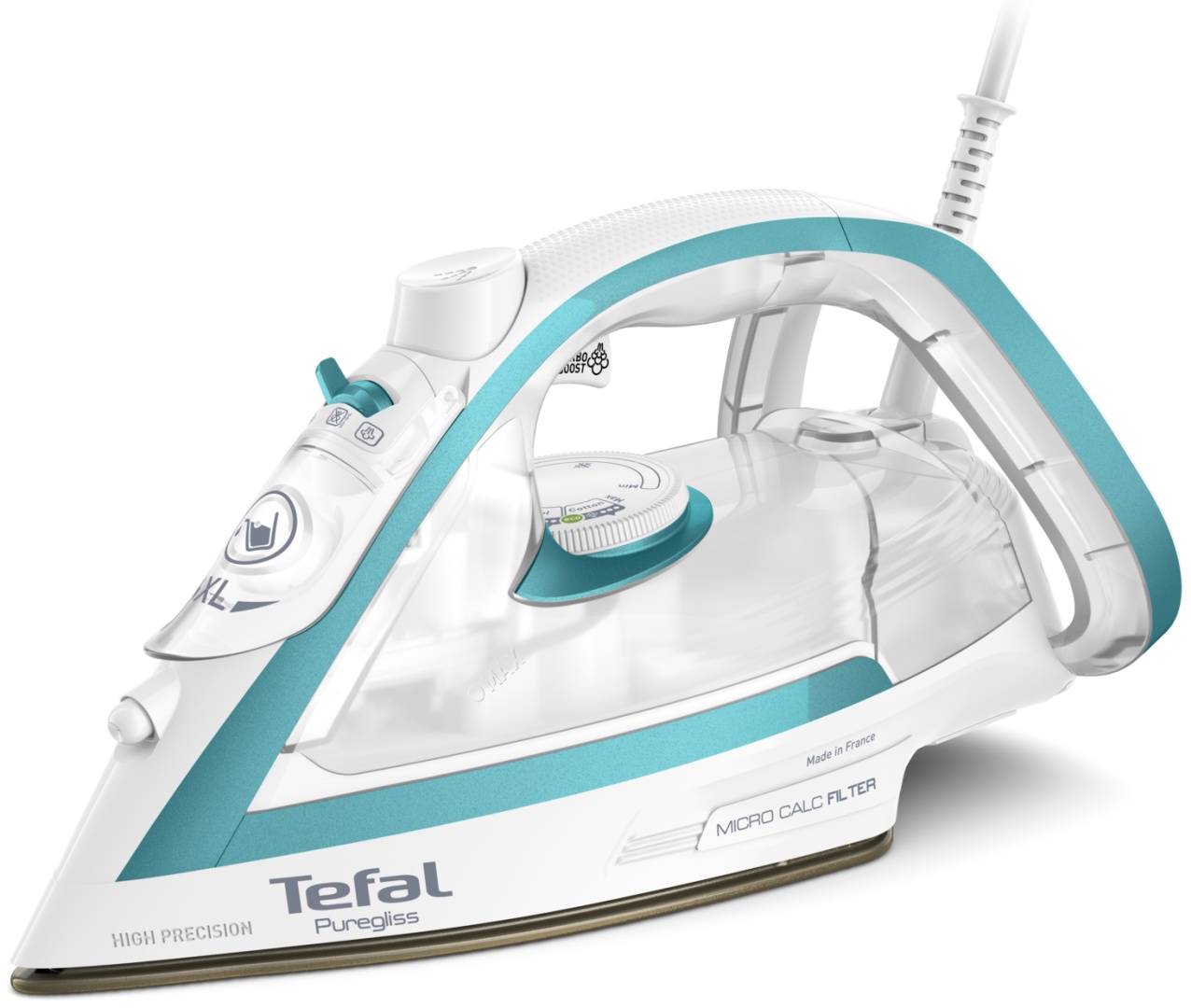 Утюг Tefal Puregliss FV8044E0 бело-бирюзовый