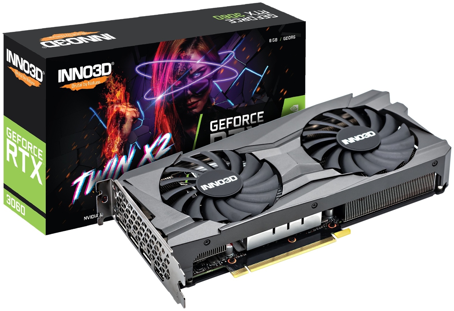 Inno3D GeForce RTX 3060 TWIN X2 N30602-08D6-11902130 8 ГБ