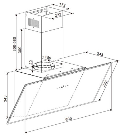 MAUNFELD MAUNFELD EAGLE 850 90 Glass White белый