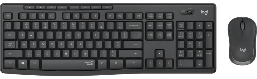 Logitech Silent Wireless Combo MK295 черный + мышь