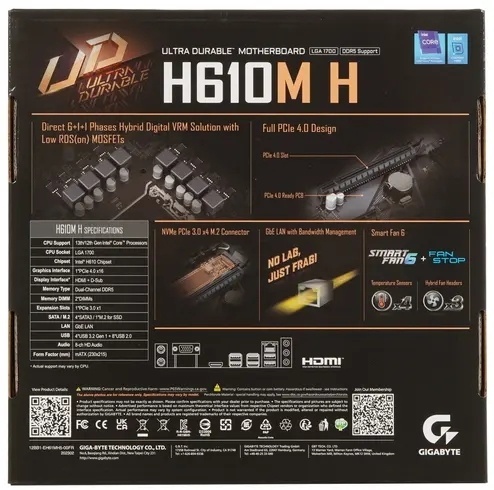 GIGABYTE H610M H