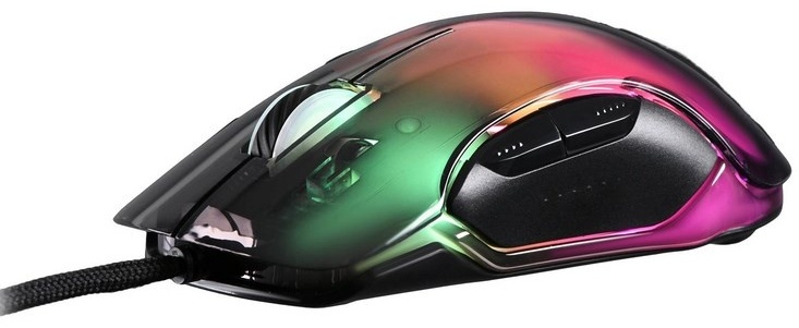 Мышь 2E Gaming MG345 RGB Transparent черная