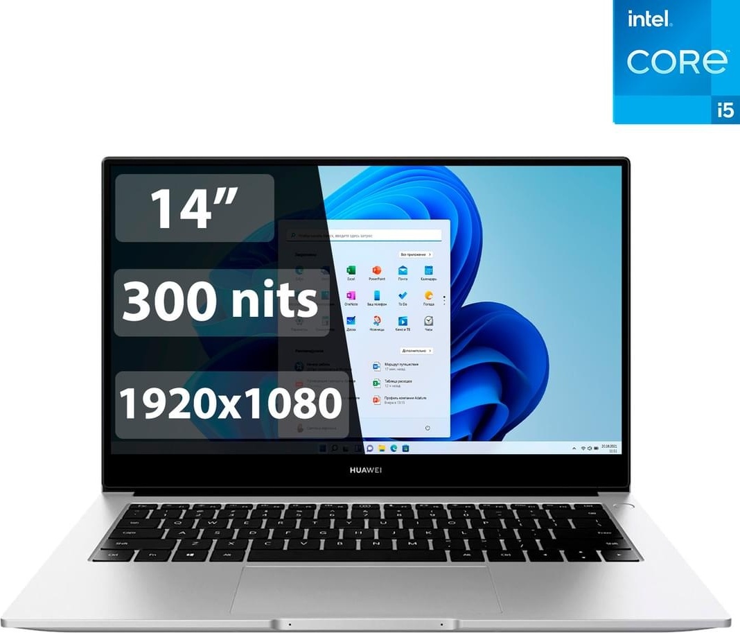 Huawei MateBook D14 MendelF-W5651D серебристый