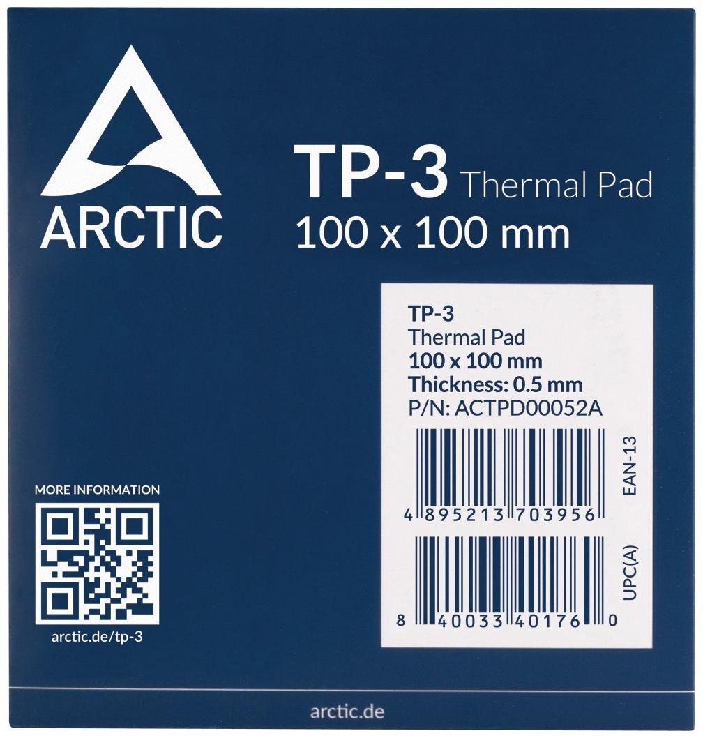 Термопрокладка Arctic TP-3 100x100x0.5 мм