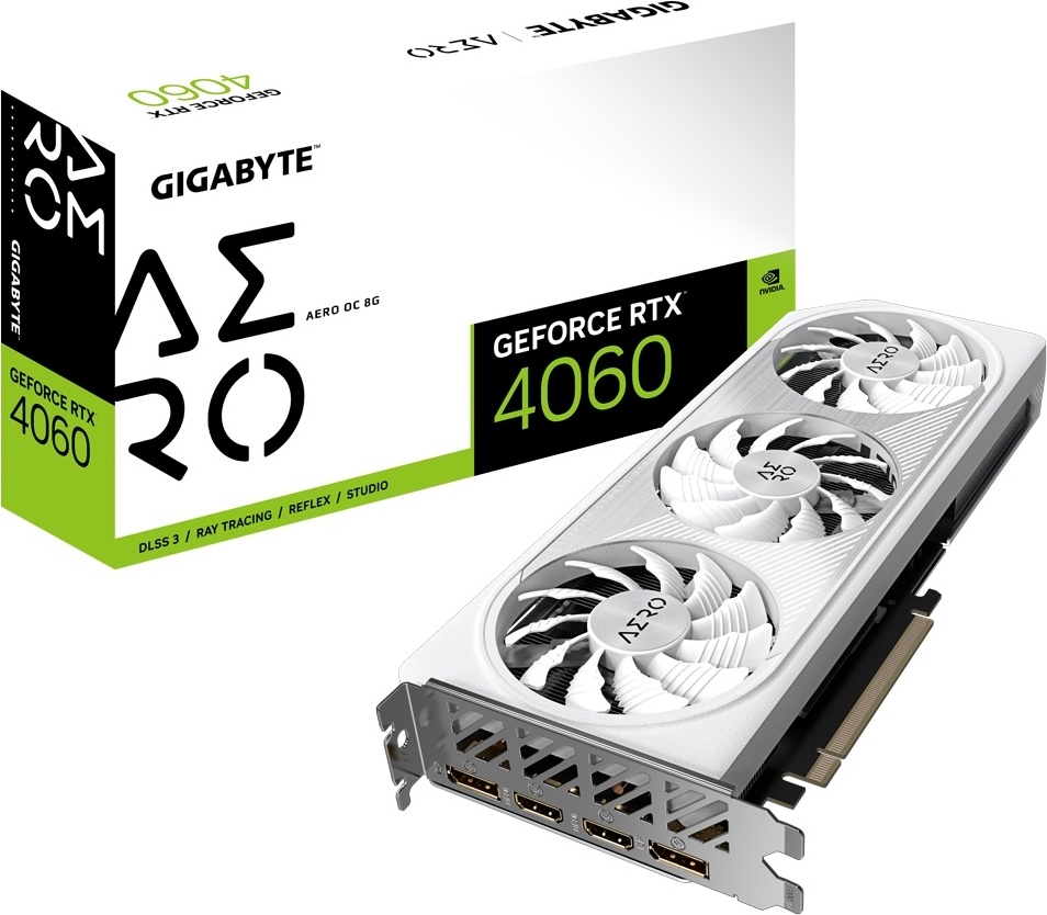 GIGABYTE GeForce RTX 4060 Aero OC GV-N4060AERO OC-8GD 8 Гб