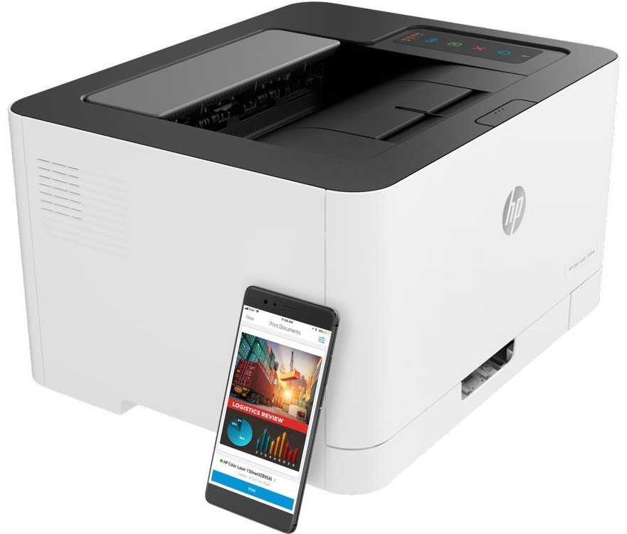 Принтер HP Color Laser 150nw 4ZB95A, белый