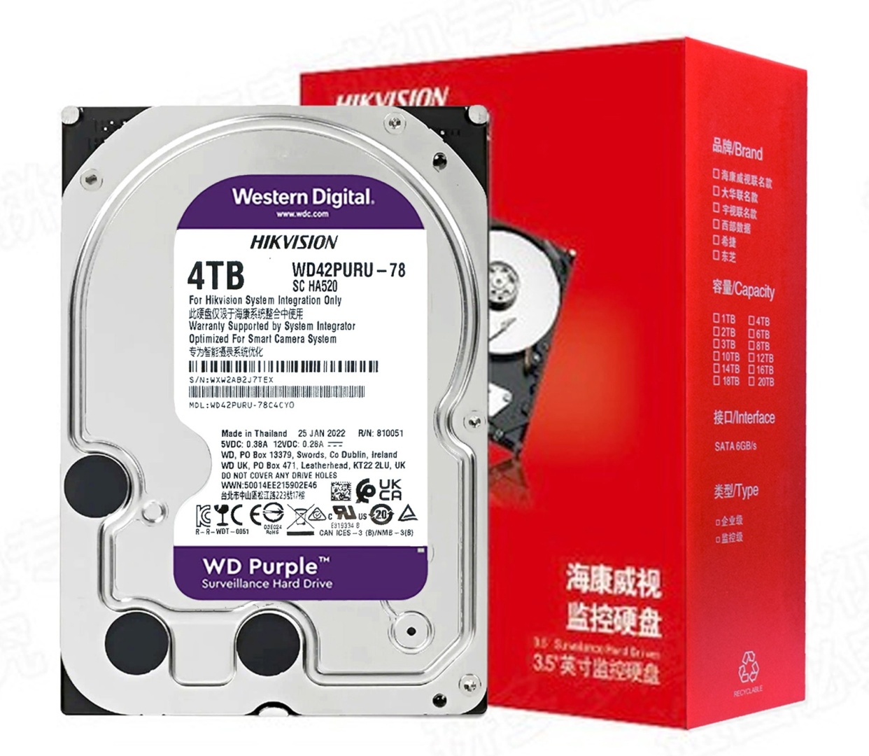 HDD Western Digital WD42PURU 4000 ГБ