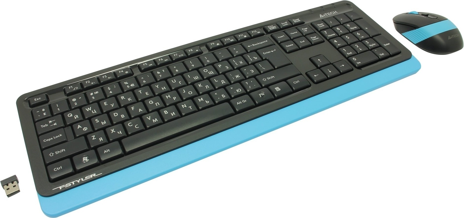 A4Tech Fstyler Wireless FG1010 голубой + мышь