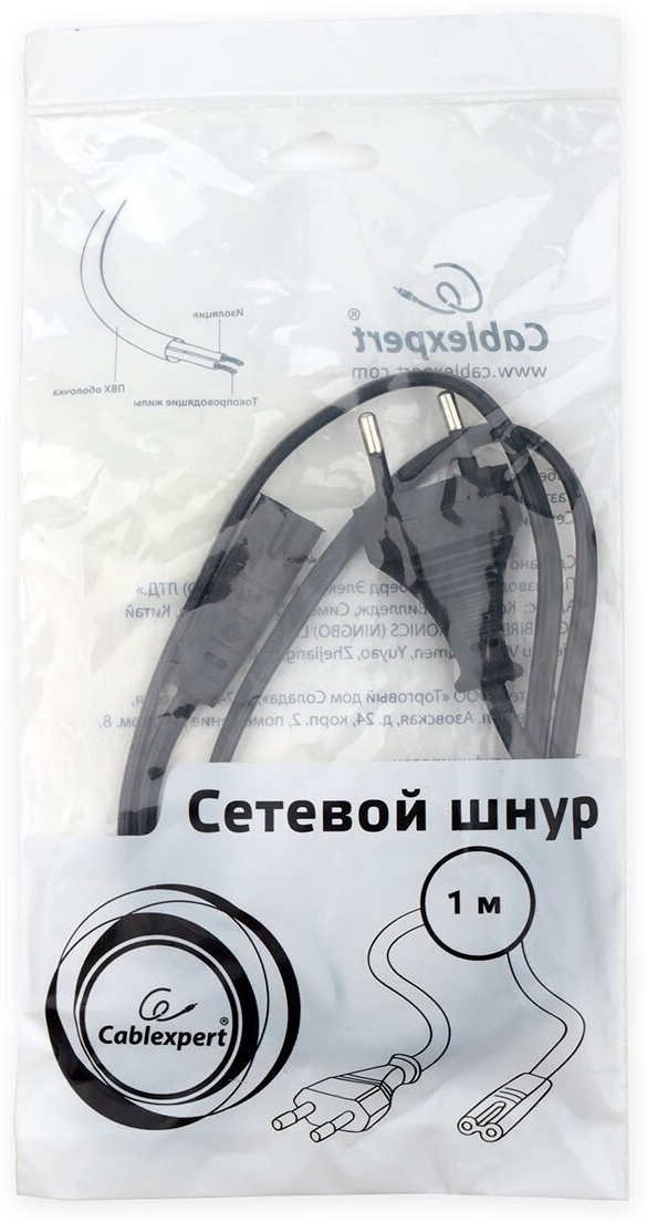 Кабель Cablexpert CEE 7/16 - C7 1 м PC-184/2-1М