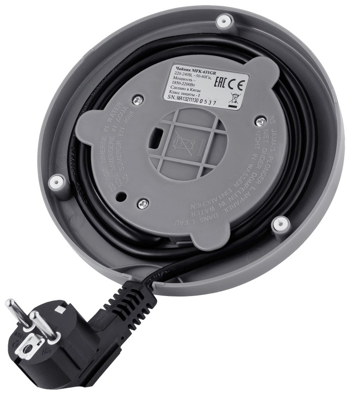 Электрочайник MAUNFELD MFK-631GR серый