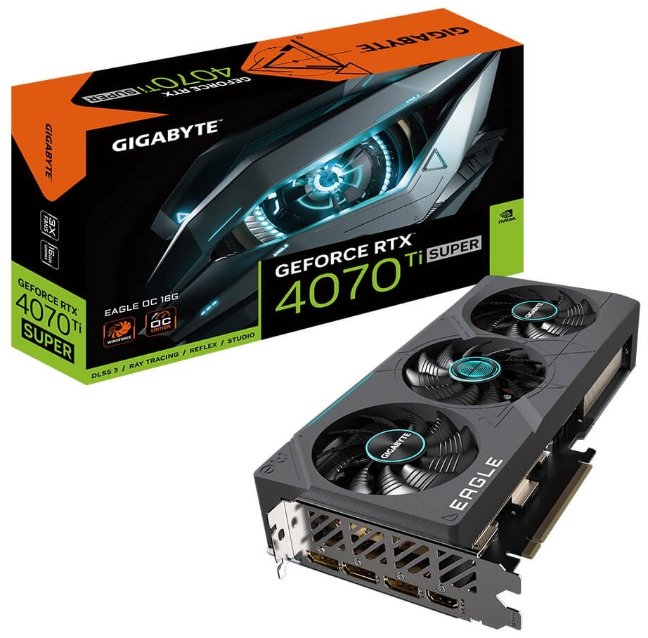 GIGABYTE RTX 4070 Ti SUPER EAGLE OC GV-N407TSEAGLE OC-16GD 16 Гб