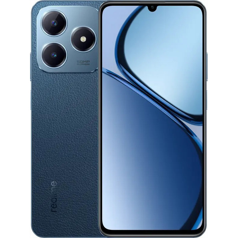 Смартфон Realme C63 RMX3939 6/128GB кожаный синий + подарок