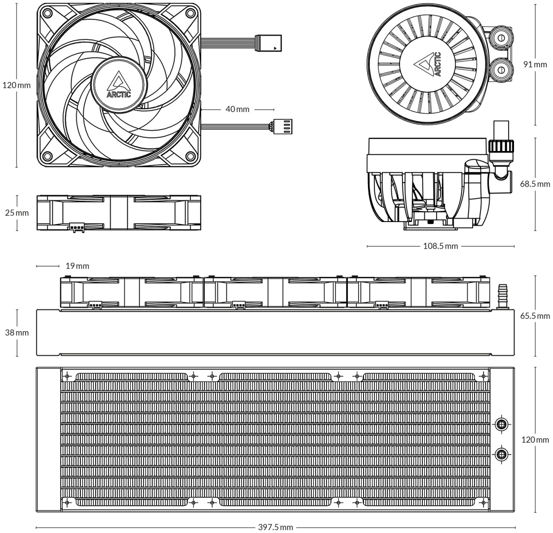 Arctic Liquid Freezer III - 360 A-RGB(White)