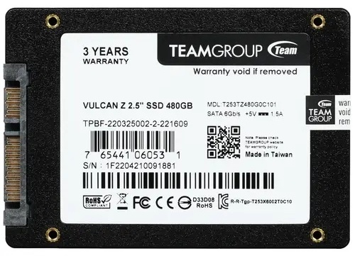 SSD Team Group VULCAN Z T253TZ480G0C101 480 ГБ