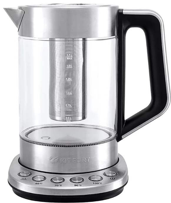 Электрочайник Kitfort КТ-622 серебристый
