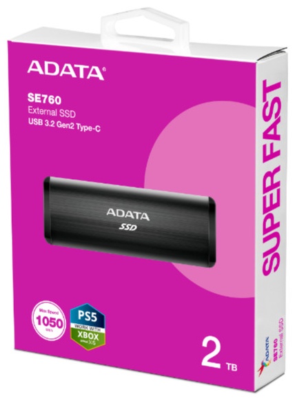 Внешний жёсткий диск ADATA SE760 2000 Гб