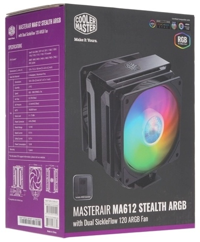 Cooler Master MasterAir MA612 Stealth ARGB MAP-T6PS-218PA-R1