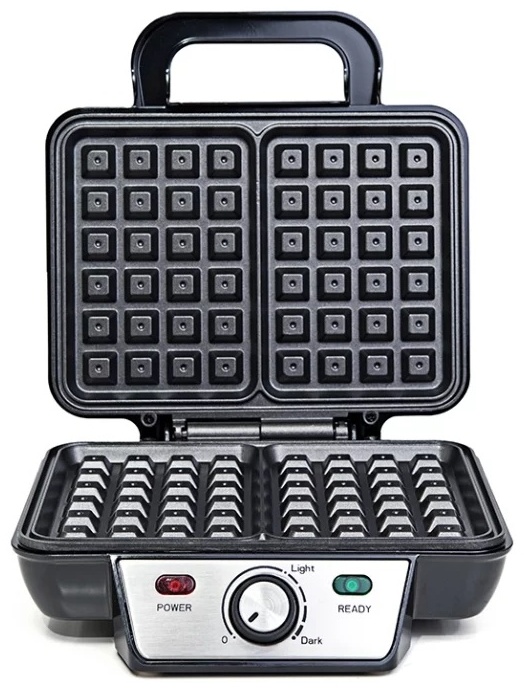 Вафельница Kitfort KT-1620 серебристо-черная