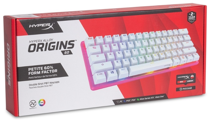 HyperX Alloy Origins 60 572Y6AA розовый