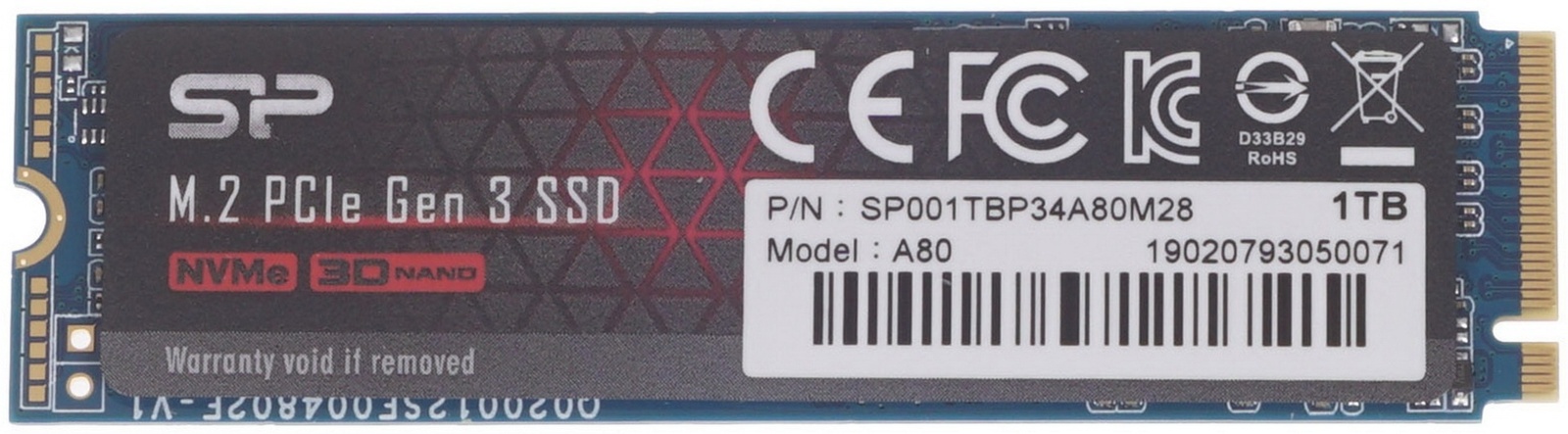 SSD Silicon Power SP001TBP34A80M28 1000 ГБ