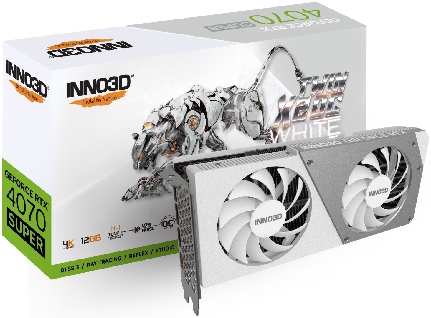 Inno3D RTX 4070 SUPER TWIN X2 OC WHITE N407S2-126XX-186162W 12 Гб