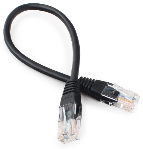 Патч корд Cablexpert RJ-45 - RJ-45  PP12-0.25M/BK