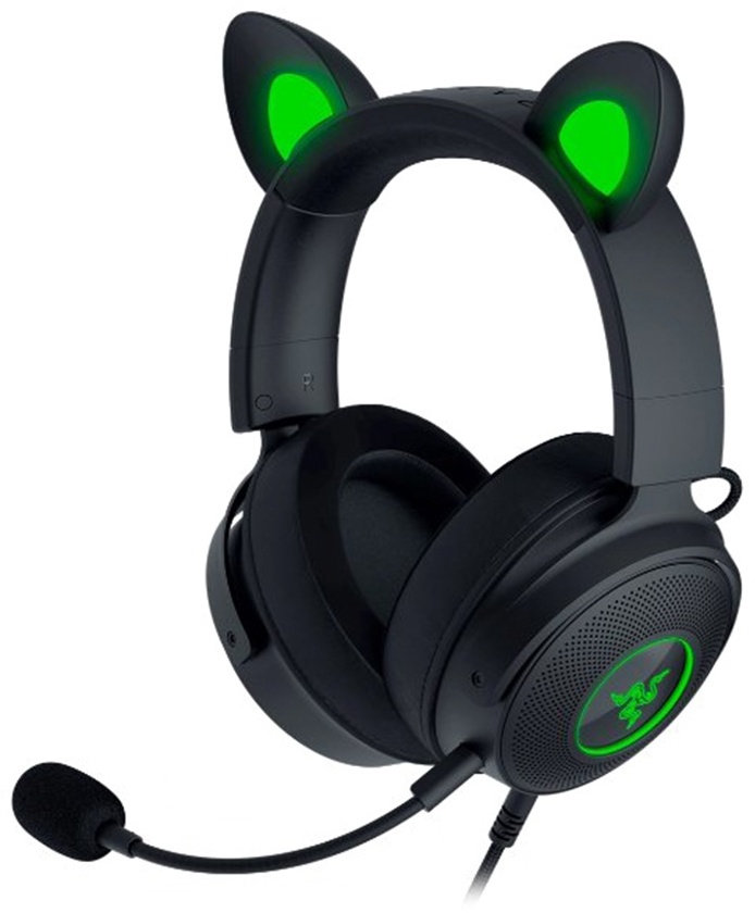 Razer Kraken Kitty V2 Pro черно-зеленый