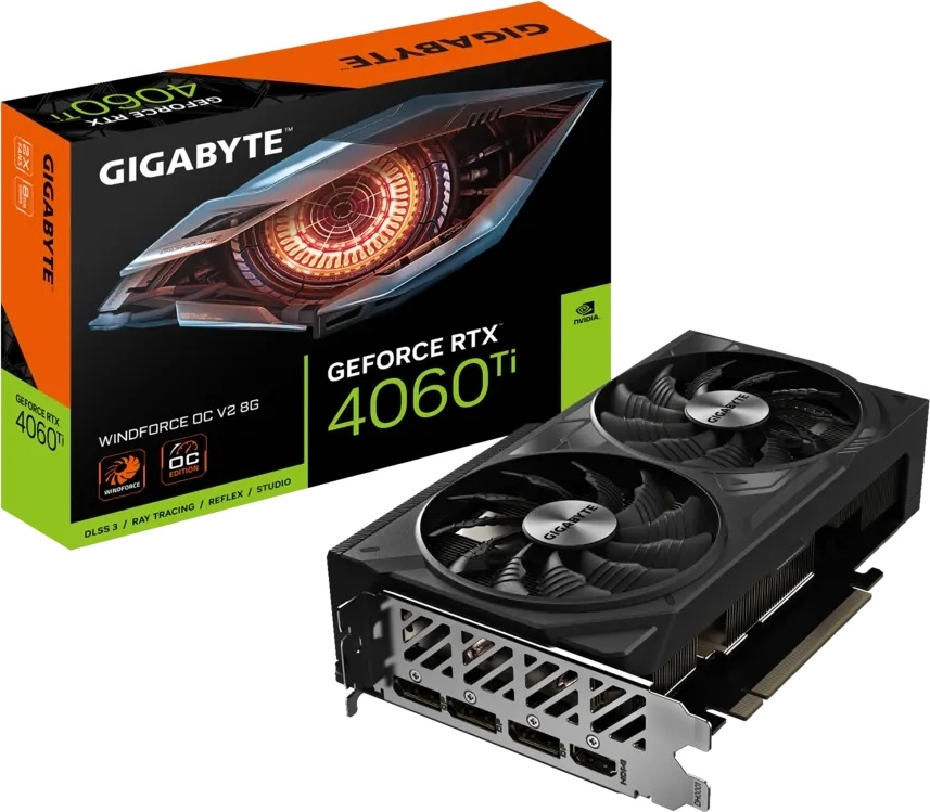 GIGABYTE GeForce RTX 4060 Ti WINDFORCE OC V2 GV-N406TWF2OCV2-8GD 8 Гб