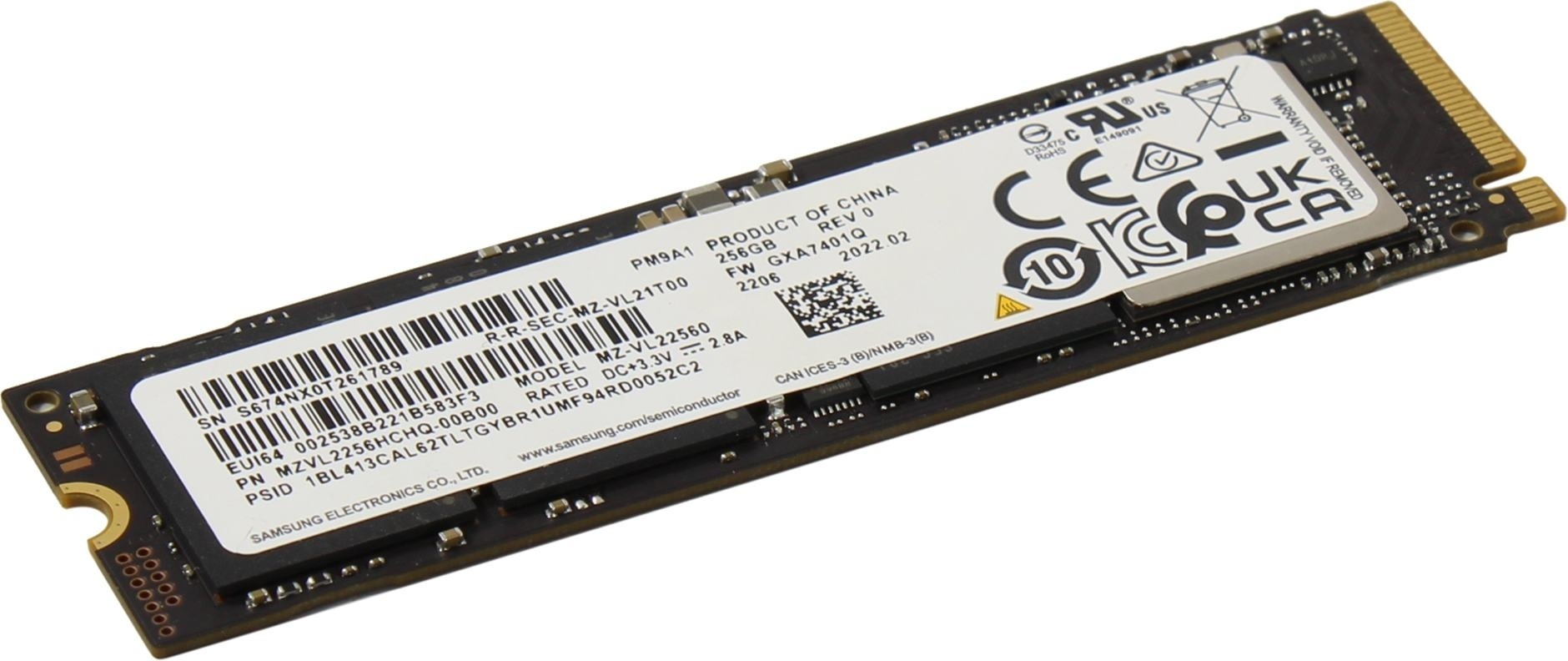 SSD Samsung MZVL2256HCHQ-00B00 256 Гб