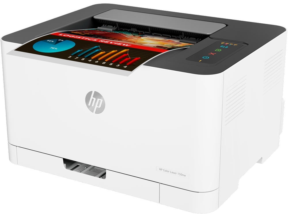 Принтер HP Color Laser 150nw 4ZB95A, белый