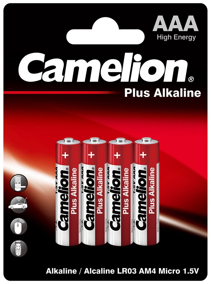 Батарейка AAA Camelion Plus Alkaline LR03-BP4 4 шт