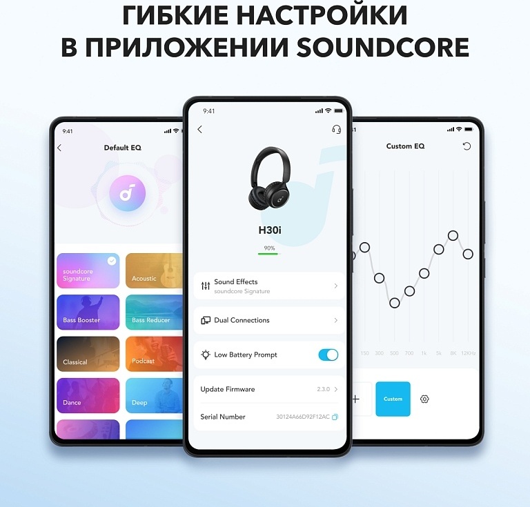 Soundcore H30i черный