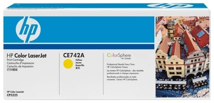 HP CE742A желтый