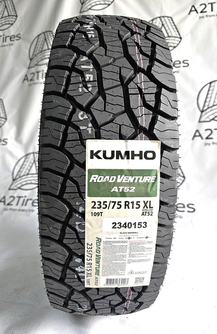 Kumho AT52 КОРЕЯ 2024год (A2Tires) 235/75 R15 109 T  без шипов