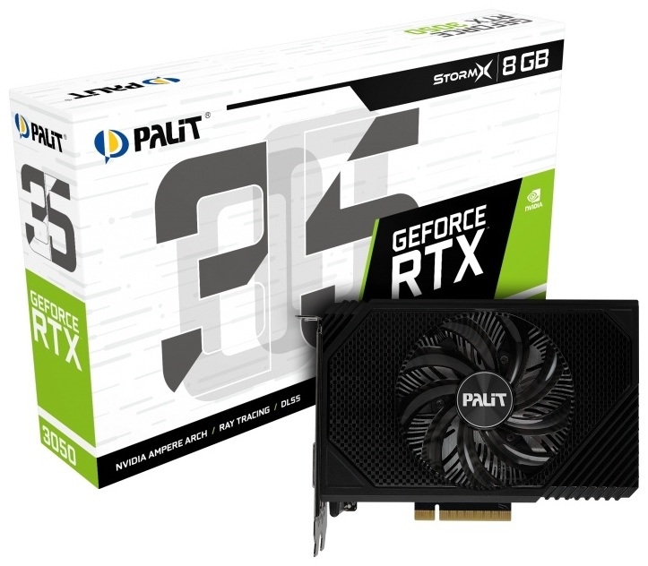 Palit GeForce RTX 3050 StormX NE63050018P1-1070F 8 ГБ