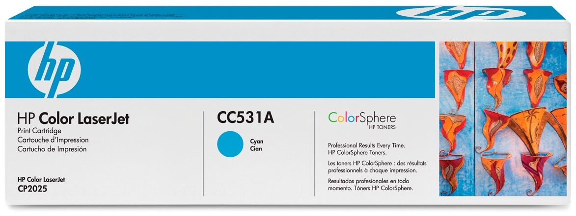 HP CC531A голубой (cyan)