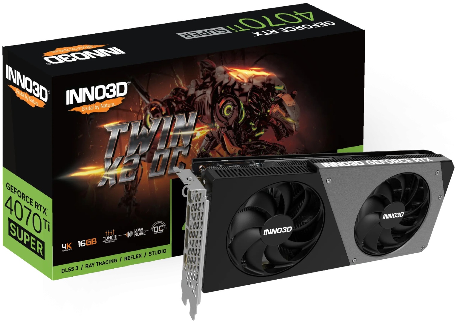 Inno3D RTX 4070 Ti SUPER TWIN X2 OC, N407TS2-166XX-186156N 16 Гб