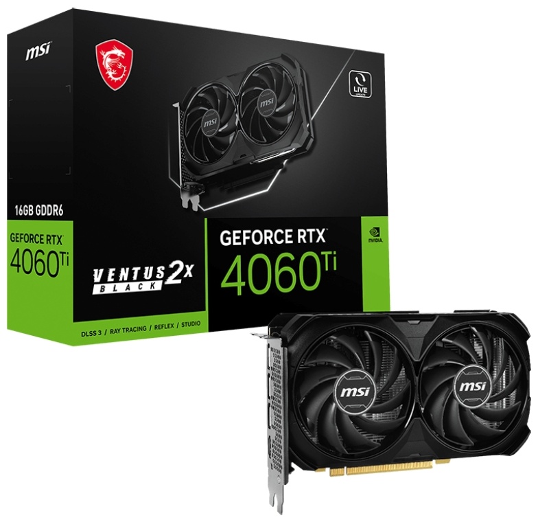 MSI GeForce RTX 4060 TI VENTUS 2X BLACK 16G 16 Гб