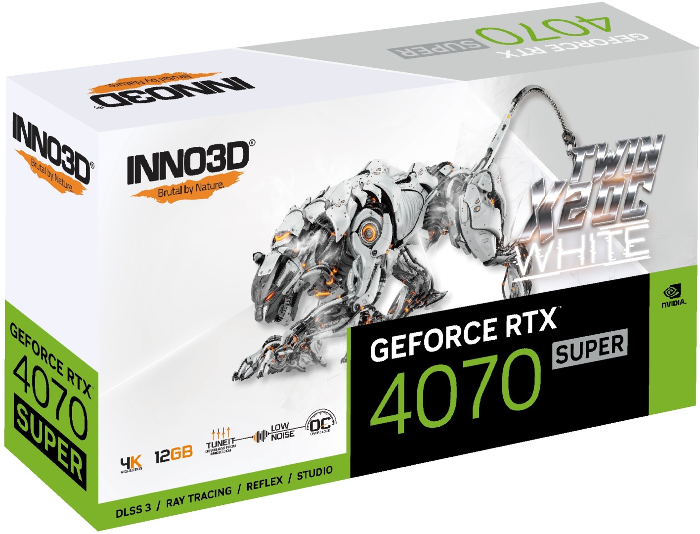 Inno3D RTX 4070 SUPER TWIN X2 OC WHITE N407S2-126XX-186162W 12 Гб