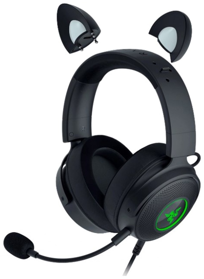 Razer Kraken Kitty V2 Pro черно-зеленый