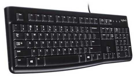 Logitech K120 Corded Keyboard черный