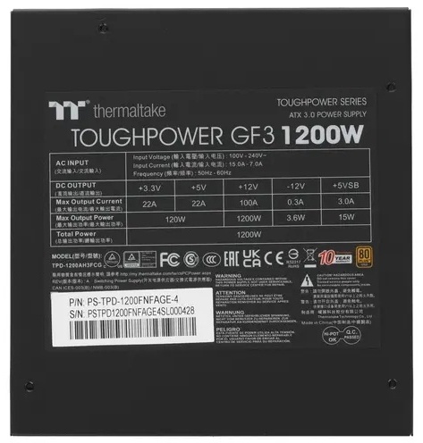 Thermaltake Toughpower GF3 PS-TPD-1200FNFAGE-4 1200 Вт