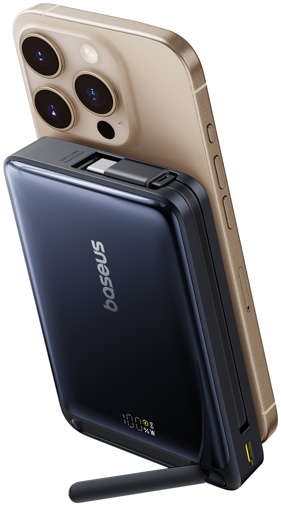 Внешний аккумулятор Baseus Nomos Qi2 10000 мАч черный